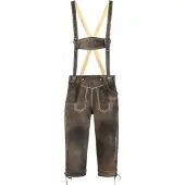 Haus Huberts Kniebund lederhose grijs antiek | Maat 58