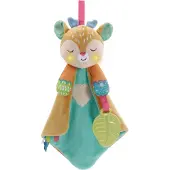 Vtech Dierenvriendjes 2 in 1 Knuffelhertje - Interactieve Knuffel - Handig Knuffeldoekje - Educatief Babyspeelgoed - Vanaf 0 tot 36 Maanden