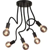 Highlight Design Plafondlamp Flex Zwart 5 Lichts