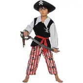 Wilbers Piraat Schateiland - 100% polyester - Halloween kostuums | Maat 128