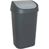Allibert afvalbak Mistral Swing antraciet 50 liter