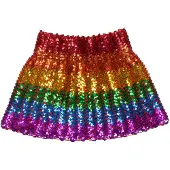 Coppens Minirokje sequins rainbow | Maat One Size | Coppens