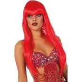 Coppens Lange pruik de luxe rood |