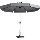 Madison Parasol Flores met volant 300 cm lichtgrijs