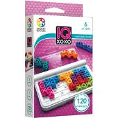 SmartGames IQ XOXO - Logisch Denkspel & Reispuzzel - 120 Opdrachten met XOXO-Patroon - Educatief Solospel voor Kinderen en Volwassenen - Vanaf 6 Jaar