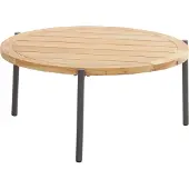 4 Seasons Outdoor Yoga salontafel 73xH35 cm antraciet natural teak 4-Seasons Outdoor