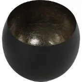 Countryfield Waxinelichthouder Eggy Zwart D 20 H 20 Cm