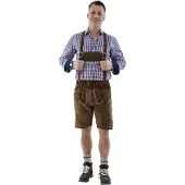 Coppens Trachtenlederhose olive - Leder - Carnavalskleding heren grote maten | Maat 56 |