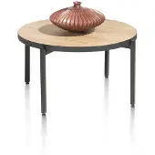 Coppens Ostrava salontafel rond 64 cm. - met omkeerbaar blad