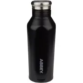 Abbey camp Drinkfles - Dubbelwandig - 350 ml - Zwart - Roestvrijstaal