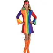 Coppens Rainbow jurk - 100% Polyester - Retro kleding | Maat S