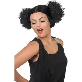 Coppens Afro met 2 staartjes