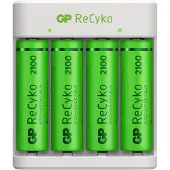 GP Batteries USB batterijlader E411 + 4x AA 2100 mAh