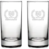 Fusion Gegraveerde set Longdrinkglazen 28,5cl Gefeliciteerd 50 jaar getrouwd