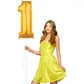 Wefiesta Globos Nordic Folieballon Nummer 1 66 Centimeter Goud