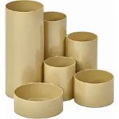 MAUL pennenbak Tubo wit, 6 vaks Ø15x12.5cm zand