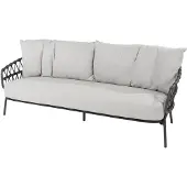 4 Seasons Outdoor Calpi 3-zits lounge bank met 3 kussens antraciet