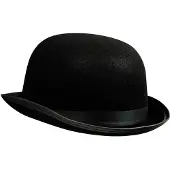 Boland - Hoed Derby Zwart - 59 - Volwassenen - Unisex - 20's - Roaring Twenties