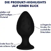 EIS Gestructureerde siliconen anaalplug, 5,8 cm