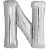 Amscan Letterballon N Folie 86 Cm Zilver