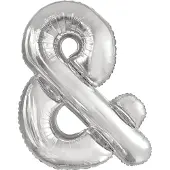 Amscan Folieballon &-teken 86 Cm Zilver