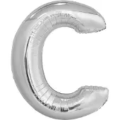 Amscan Letterballon C Folie 114 Cm Zilver
