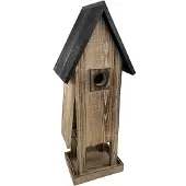 Garden Spirit Vogelhuisje Tower Gevlamd Hout- Nestkastje - - Grijs - 22039
