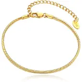 Cilla Jewels Smalle Goudkleurige Verstelbare Schakelarmband van Edelstaal