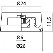 Yellow Parts EZ 1219A Knob Amber 2-Pack potmeterknop