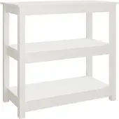 vidaXL Wandtafel 80x40x74 cm massief grenenhout wit