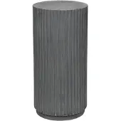 Broste Copenhagen Rillo podium Ø38,5XH78CM - grijs