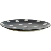 Nordal Grainy bord dot S donkerblauw/zand -set van 4 stuks