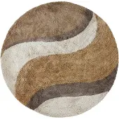 HK Living Natural waves badmat Ø120 cm Natural multicolours