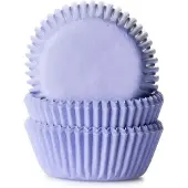 House of Marie Mini Cupcake Vormpjes - Paars - pk/60 - Baking Cups voor Muffins en Cupcakes