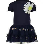 Le Chic SQUIDIE C302-7877 - Meisjes Jurkje - Bloem-print met tule - Maat 98