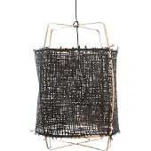 Ay Illuminate Hanglamp Z2 blond bamboe zwart karton ø67x100cm