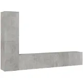 vidaXL 4-delige Tv-meubelset bewerkt hout betongrijs