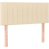 vidaXL Hoofdbord 80x5x78/88 cm stof crèmekleurig