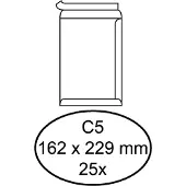 Quantore Envelop akte C5 162x229mm zelfklevend wit 25 stuks