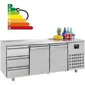 CombiSteel Koelwerkbank - 474L - 2 Deuren + 3 Laden (1/1 GN) - -2°c/+8°c - 1865x700x850mm