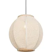 QAZQA Oosterse Hanglamp Natuurlijk Stof 46 cm - Rob