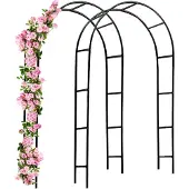 Gardebruk Rozenboog Set van 2 Zwart 240x140x37cm