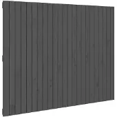 vidaXL Wandhoofdbord 146,5x3x110 cm massief grenenhout grijs