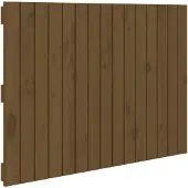 vidaXL Wandhoofdbord 95,5x3x60 cm massief grenenhout honingbruin