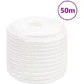 vidaXL Boottouw 16 mm 50 m polypropyleen volwit