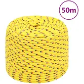 vidaXL Boottouw 6 mm 50 m polypropyleen geel
