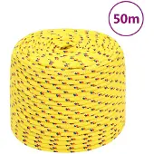vidaXL Boottouw 8 mm 50 m polypropyleen geel