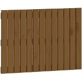 vidaXL Wandhoofdbord 82,5x3x60 cm massief grenenhout honingbruin