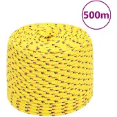 vidaXL Boottouw 8 mm 500 m polypropyleen geel