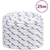 vidaXL Boot touw 20 mm 25 m polypropyleen wit